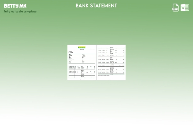 Модерен стил Индиски KVB шаблон за збор страници за извод од банка